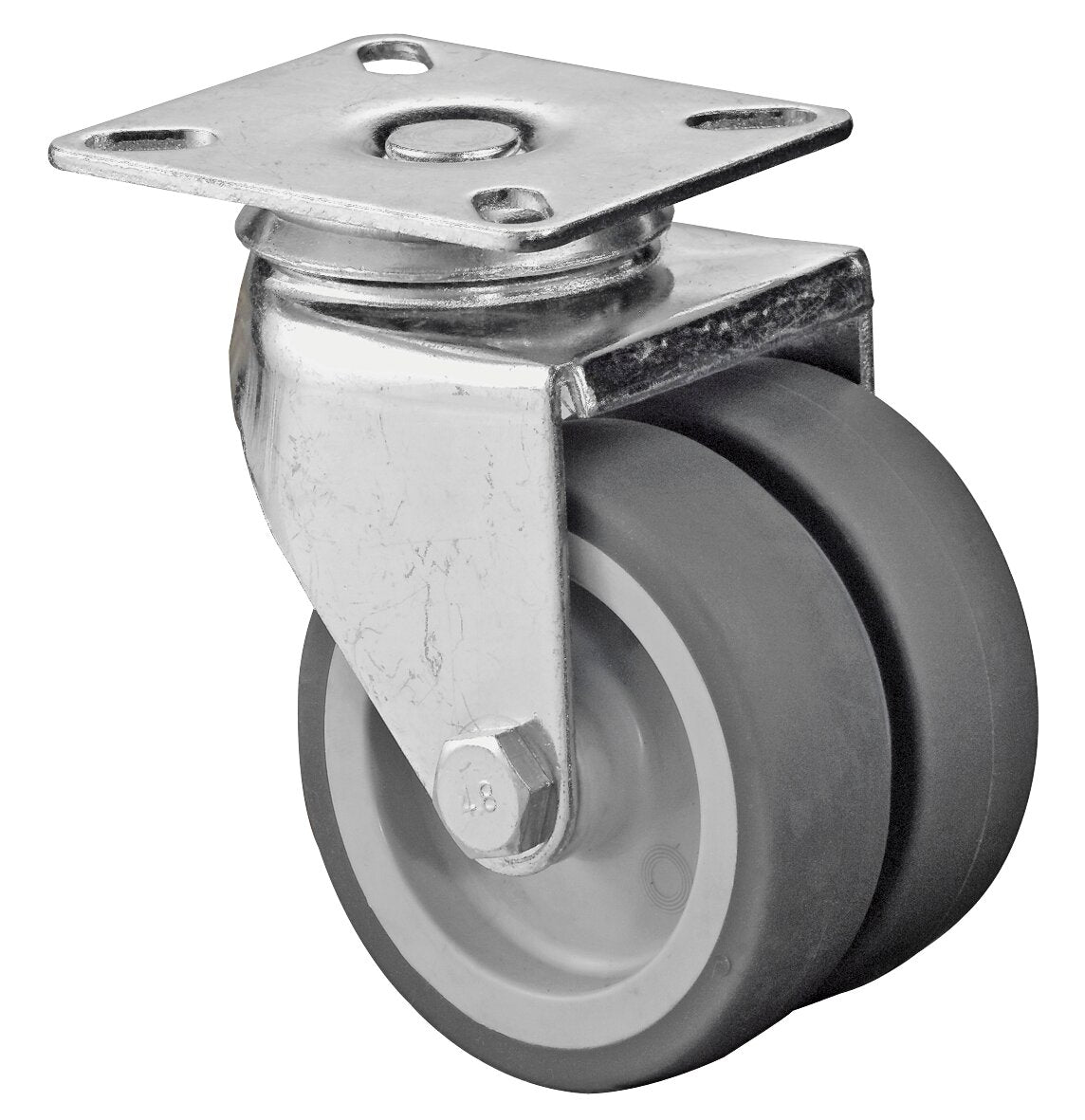 Apparathjul - dobbel - 100 kg - 75 mm