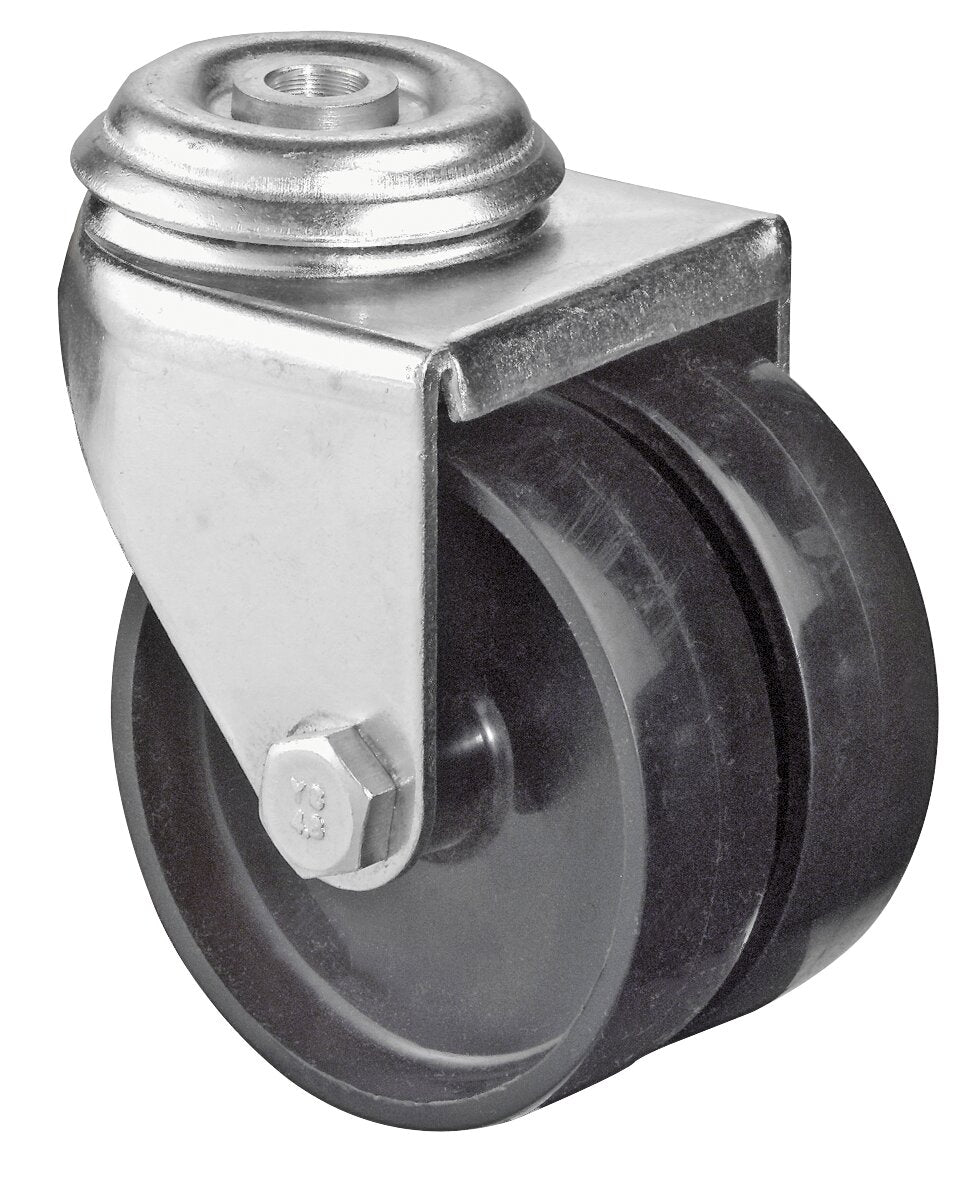 Apparathjul - dobbel - 100 kg - 75 mm