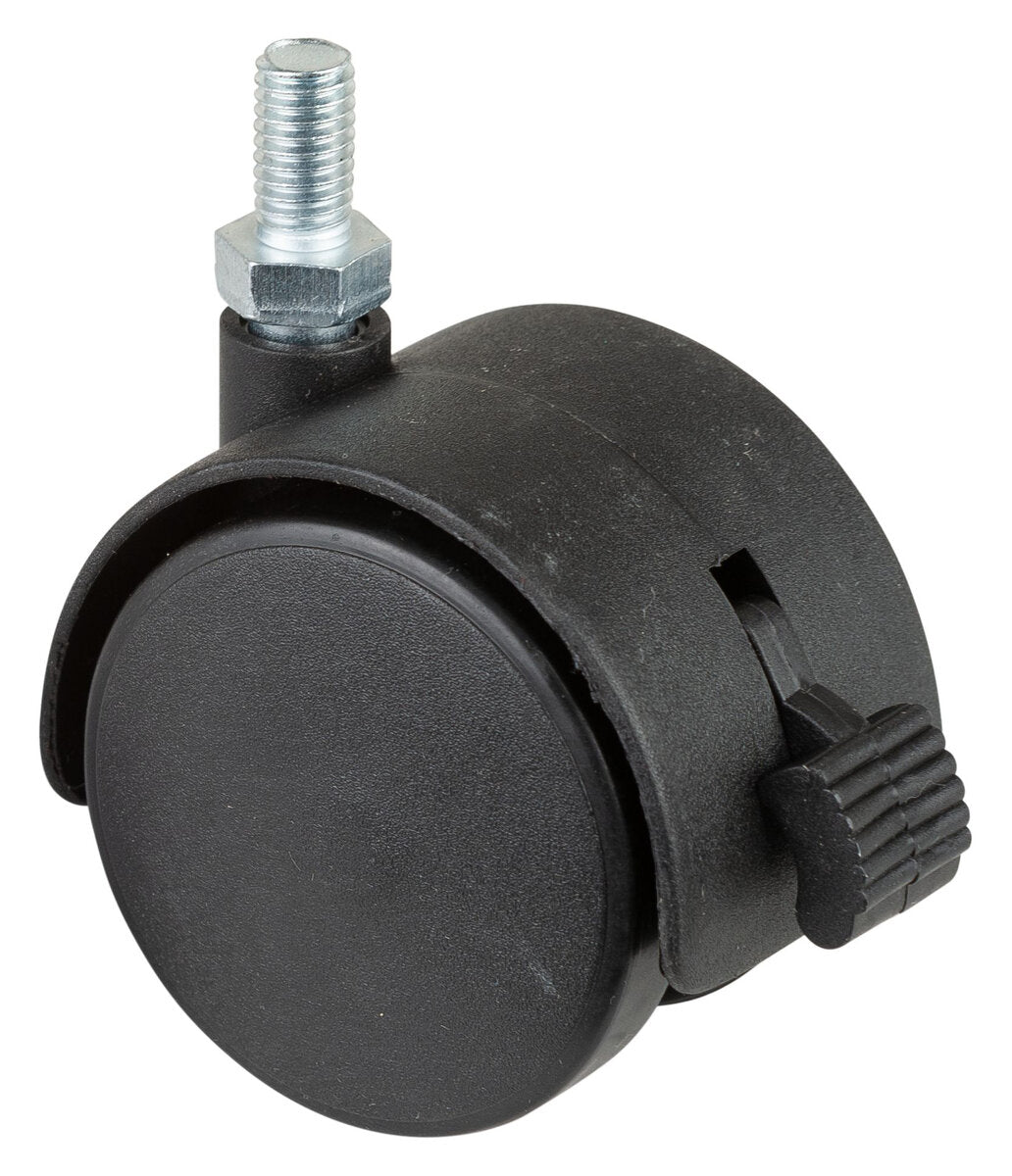 Dobbelthjul i plast med bremser