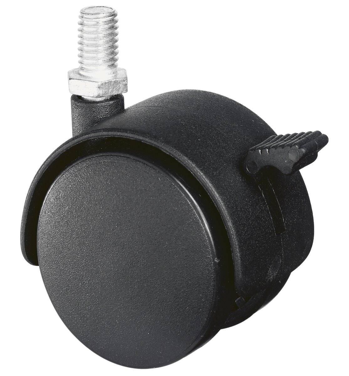 Dobbelthjul i plast med bremser