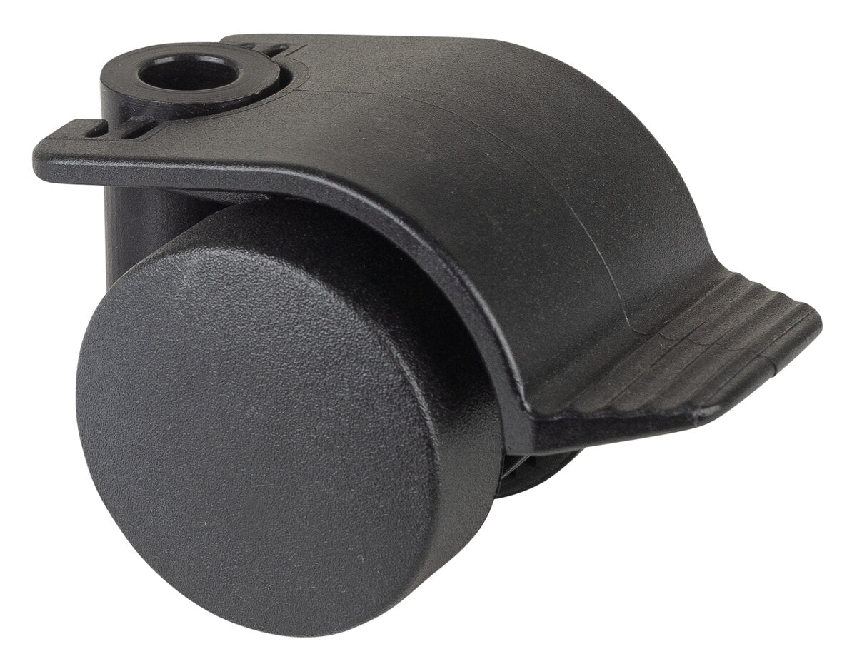 Doble plasthjul med bremser for møbel