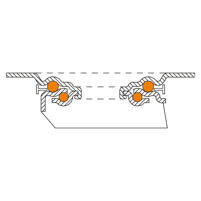 Gummihjul blatt | 125 mm | 180 kg