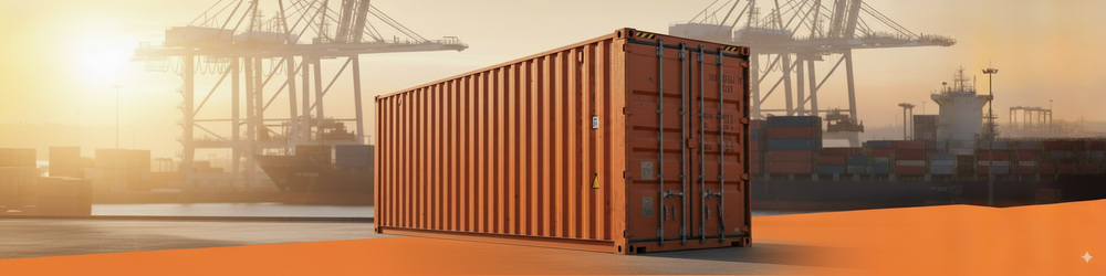 Container i havneanlegg - smalt mobilformat