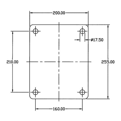Hjul for tung belastning - Doble - Gummibane