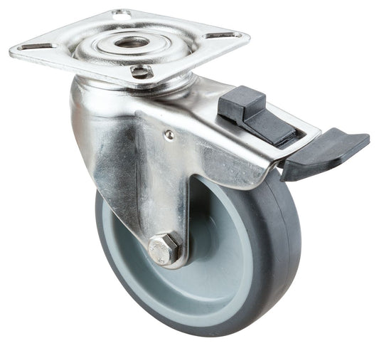 Apparathjul - Svingbart med brems - 75kg