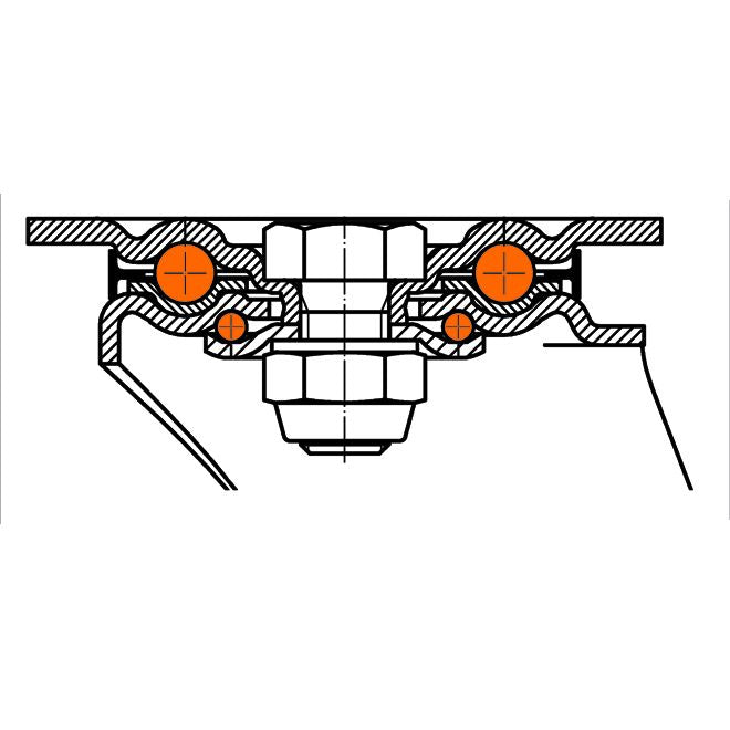 Kraftige hjul-Rustfri