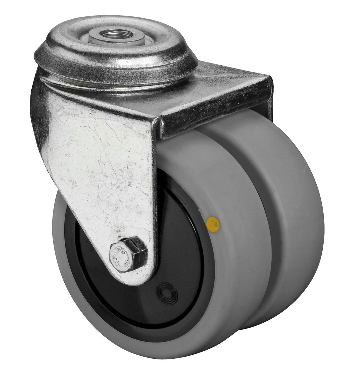 Apparathjul - dobbel - 100 kg - 75 mm