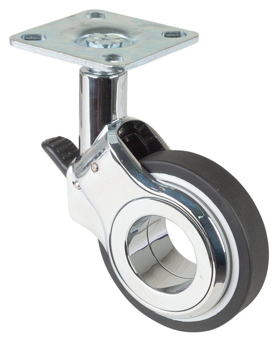 Svingbart designhjul med brems