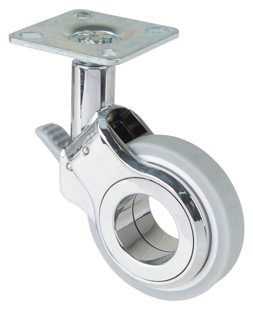 Svingbart designhjul med brems