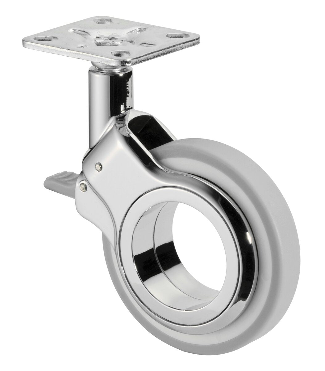 Svingbart designhjul med brems