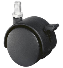 Dobbelthjul i plast med bremser