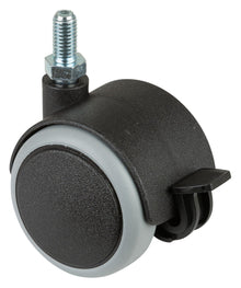 Dobbelthjul i plast med bremser