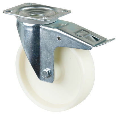 Nylonhjul hvit | Rullelager | 200 mm | 300 kg