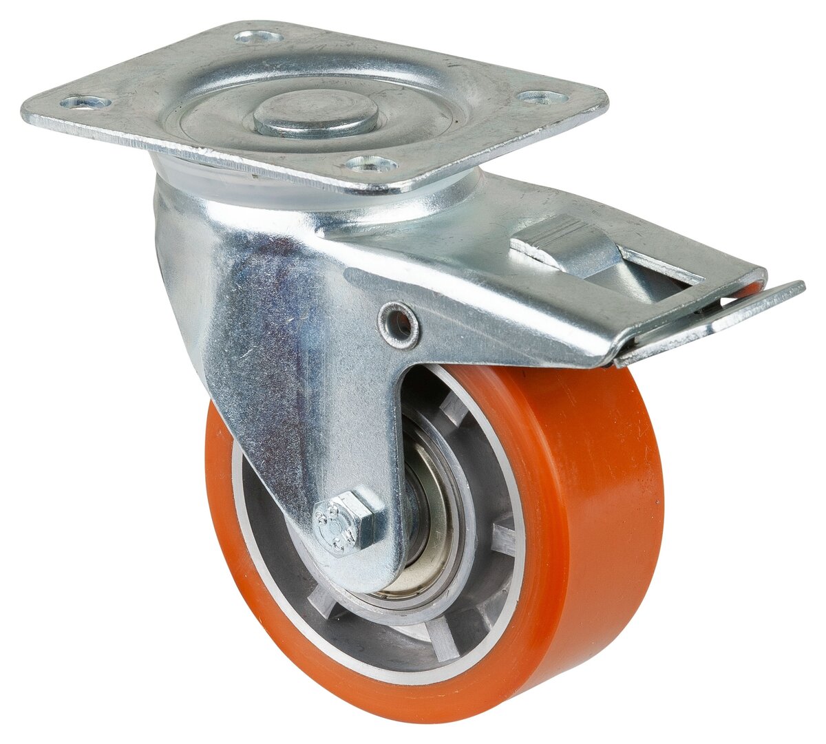 Polyuretanbane hjul | 300 kg | Aluminium | 125 mm