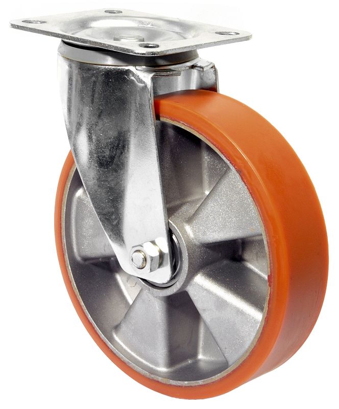 Polyuretanbane hjul | 200 kg | Aluminium | 100 mm