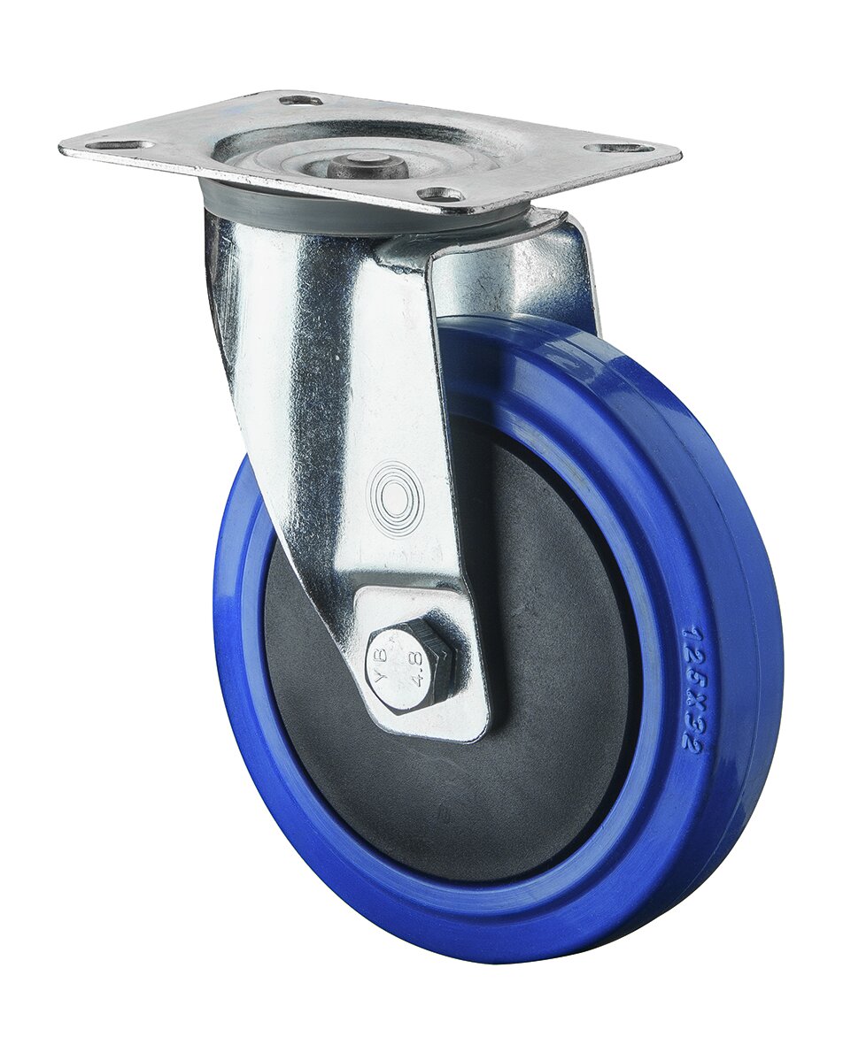 Gummihjul blatt | 125 mm | 180 kg