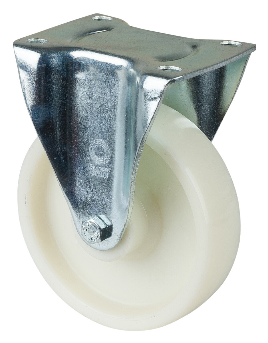 Nylonhjul hvit | Rullelager | 125 mm | 250 kg