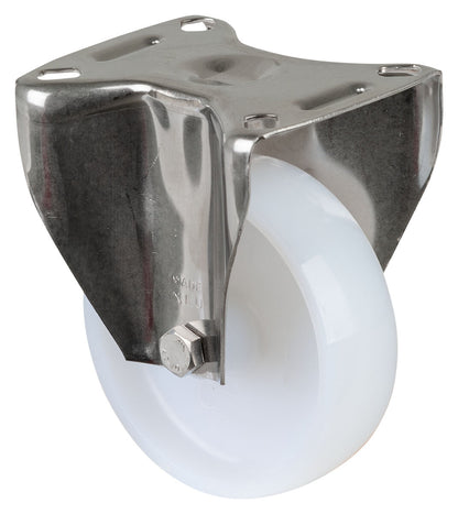 Rustfritt Nylonhjul | 100 mm | 130 kg
