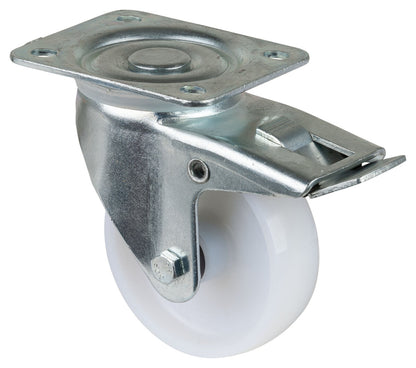 Nylonhjul hvit | Rullelager | 125 mm | 250 kg