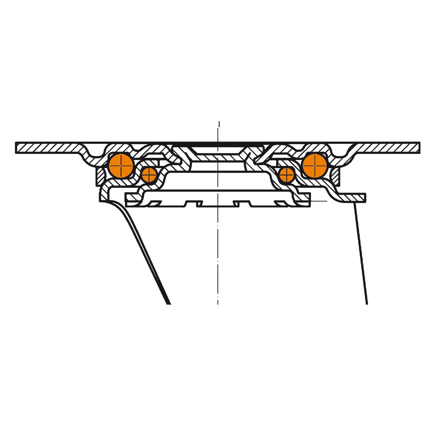 Rustfritt Nylonhjul | 125 mm | 130 kg