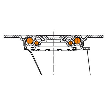 Rustfritt Nylonhjul | 200 mm | 300 kg