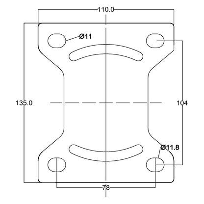 Polyuretanbane hjul | 600 kg | Aluminium | 160 mm
