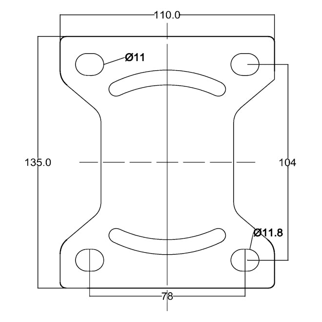 Polyuretanbane hjul | 800 kg | Aluminium | 200 mm