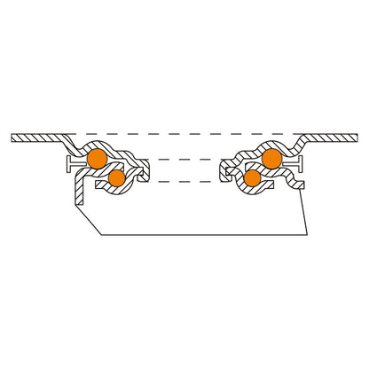 Gummihjul blatt | 125 mm | 180 kg