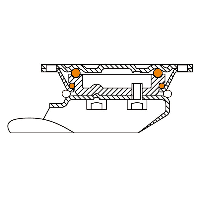 Polyuretanbane hjul | 800 kg | Aluminium | 200 mm