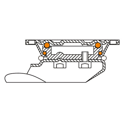Polyuretanbane hjul | 800 kg | Aluminium | 200 mm